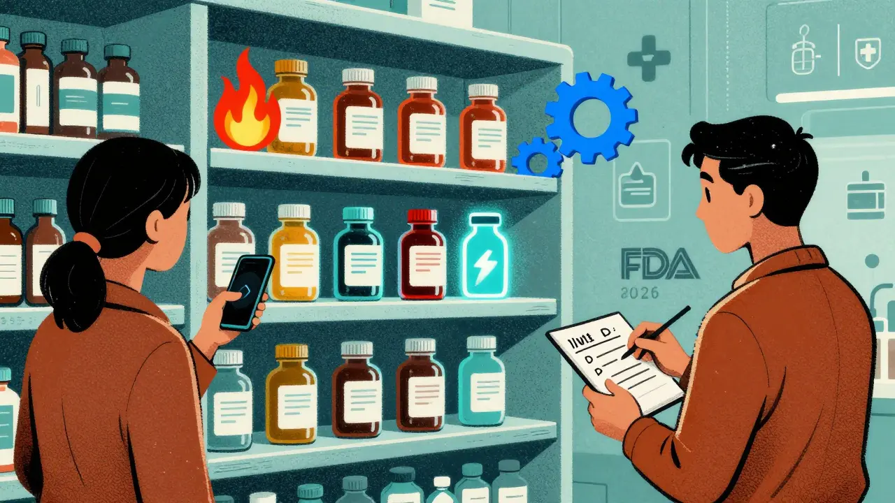 AR-enhanced medicine bottles show animated safety and paperwork dates as patients scan them with phones.