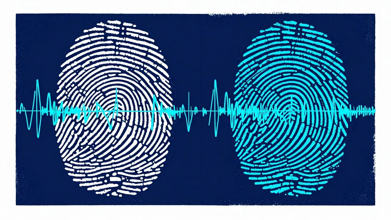 Overlapping protein fingerprints showing the similarity between a biologic and its biosimilar.