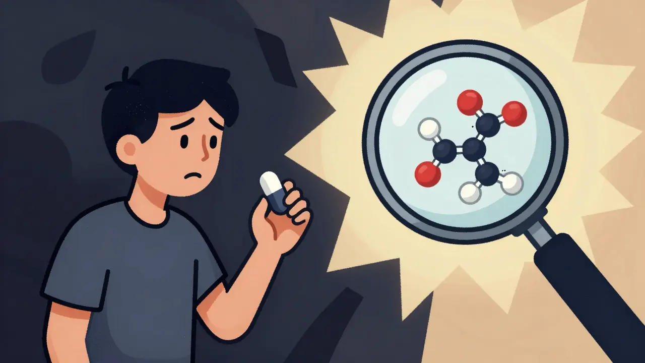Illustration showing anxiety vs scientific equivalence of generic drugs