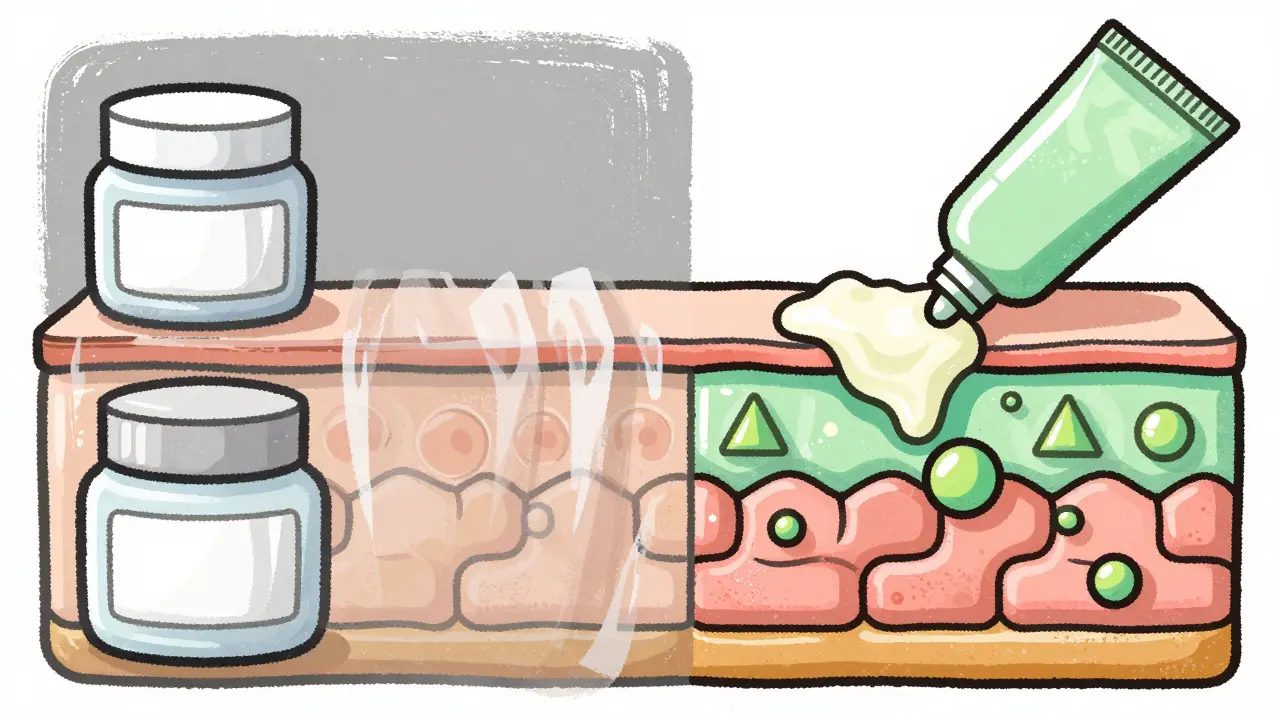 Comparison of standard moisturizer sealing versus lipid-based barrier repair on skin